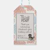 トロピカルザビックワンサーフダックシュント誕生日 ギフトタグ (裏面)