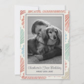 トロピカルザビックワンサーフダックシュント誕生日 招待状 (裏面)