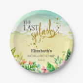 トロピカルザラストスプラッシュバチェロレッテ ペーパープレート (正面)