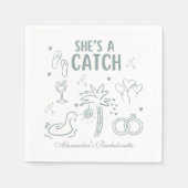 トロピカルシェスアキャッチお祝い スタンダードカクテルナプキン (正面)