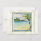 トロピカルシェルパラダイス – RSVP応答カード 出欠カード (裏面)