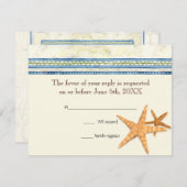 トロピカルシェルパラダイス – RSVP応答カード 出欠カード (正面/裏面)