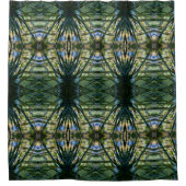 トロピカルシェーンズボホシック複雑なパターン シャワーカーテン (正面)