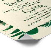 トロピカルシグネチャードリンク結婚ズのバーメニュー記号 ポスター (角)