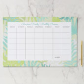 トロピカルシダカスタムンファミリー月例プランナー ペーパーパッド (インサイチュ)