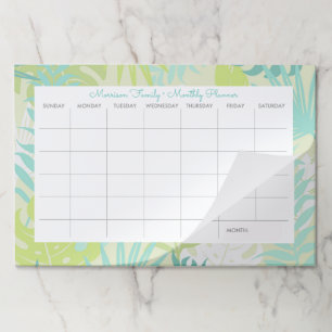 トロピカルシダカスタムンファミリー月例プランナー ペーパーパッド