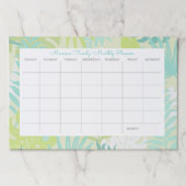 トロピカルシダカスタムンファミリー月例プランナー ペーパーパッド (正面)