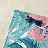 トロピカルシック離れモンテラ花パターン ビーチタオル (インサイチュ)