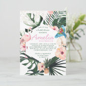 トロピカルシック |フローラブライダルシャワーの招待 招待状 (スタンド正面)