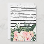 トロピカルシック |フローラブライダルシャワーの招待 招待状 (裏面)