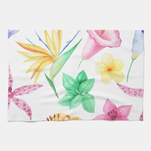 トロピカルシティアート キッチンタオル (横)