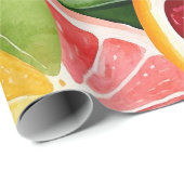 トロピカルシトラスオレンジフルーツスライス ラッピングペーパー (ロールコーナー)