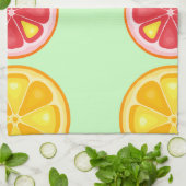トロピカルシトラスサマーフルーツオレンジレモンのスライス キッチンタオル (折り畳み)