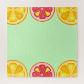 トロピカルシトラスサマーフルーツオレンジレモンのスライス ジグソーパズル (横)