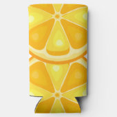 トロピカルシトラスサマーフルーツオレンジレモンのスライス スリム缶クーラー (裏面)