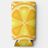 トロピカルシトラスサマーフルーツオレンジレモンのスライス スリム缶クーラー (正面)