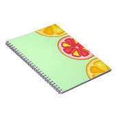 トロピカルシトラスサマーフルーツオレンジレモンのスライス ノートブック (右側)