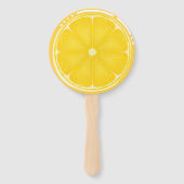 トロピカルシトラスサマーフルーツオレンジレモンのスライス ハンドファン (裏面)