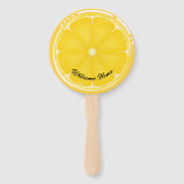 トロピカルシトラスサマーフルーツオレンジレモンのスライス ハンドファン (正面)