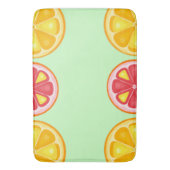 トロピカルシトラスサマーフルーツオレンジレモンのスライス バスマット (正面縦)