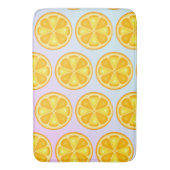 トロピカルシトラスサマーフルーツオレンジレモンのスライス バスマット (正面縦)