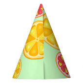 トロピカルシトラスサマーフルーツオレンジレモンのスライス パーティーハット (裏面)