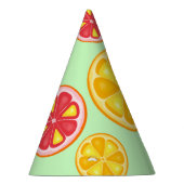 トロピカルシトラスサマーフルーツオレンジレモンのスライス パーティーハット (右)