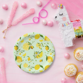 トロピカルシトラスサマーフルーツオレンジレモンのスライス ペーパープレート