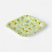 トロピカルシトラスサマーフルーツオレンジレモンのスライス ペーパープレート (傾斜あり)