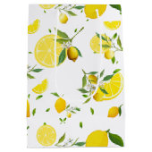 トロピカルシトラスサマーフルーツオレンジレモンのスライス ミディアムペーパーバッグ (裏面)