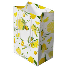 トロピカルシトラスサマーフルーツオレンジレモンのスライス ミディアムペーパーバッグ