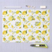トロピカルシトラスサマーフルーツオレンジレモンのスライス 薄葉紙 (クラフト)