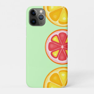 トロピカルシトラスサマーフルーツオレンジレモンのスライス iPhone 11 PROケース