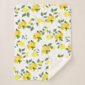 トロピカルシトラスサマーフルーツオレンジレモンスライス シェルパブランケット (正面)