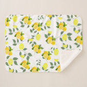 トロピカルシトラスサマーフルーツオレンジレモンスライス シェルパブランケット (正面(横))