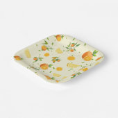 トロピカルシトラスサマーフルーツオレンジレモンスライス ペーパープレート (傾斜あり)