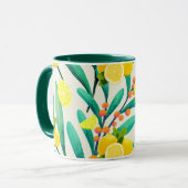 トロピカルシトラスサマーフルーツオレンジレモンスライス マグカップ (正面左)