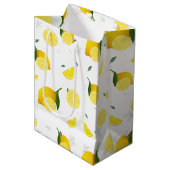 トロピカルシトラスサマーフルーツオレンジレモンスライス ミディアムペーパーバッグ (正面アングル)