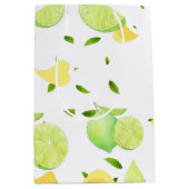 トロピカルシトラスサマーフルーツオレンジレモンスライス ミディアムペーパーバッグ (正面)