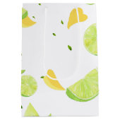 トロピカルシトラスサマーフルーツオレンジレモンスライス ミディアムペーパーバッグ (裏面)