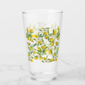 トロピカルシトラスサマーフルーツフラワーレモンスライス タンブラーグラス (裏面)