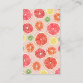 トロピカルシトラスディスプレイブライダルシャワーカード エンクロージャーカード (裏面)