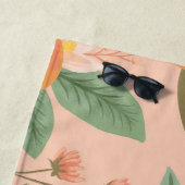 トロピカルシトラスフローラピンク ビーチタオル (インサイチュ)