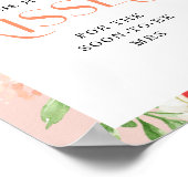 トロピカルシトラスブライダルシャワーどれだけのキスサイン ポスター (角)