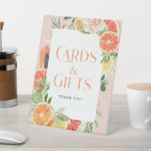 トロピカルシトラスブライダルシャワーカード&ギフトサイン 台座サイン (インサイチュ)