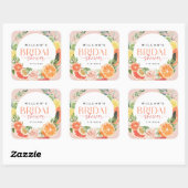 トロピカルシトラスブライダルシャワーキャンドルシールのお気に入り スクエアシール (シート)