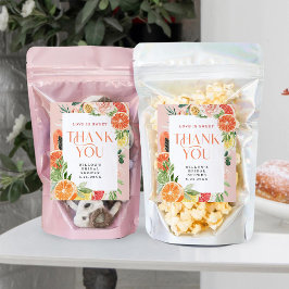 トロピカルシトラスブライダルシャワースナックフェイスラベル ワインラベル