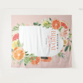 トロピカルシトラスブライダルシャワーデコレーションレモン タペストリー (正面(横))