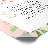 トロピカルシトラスブライダルシャワーリングや輪ゲームサイン ポスター (角)