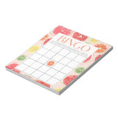 トロピカルシトラスブライダルシャワー40ビンゴシート ノートパッド (回転)